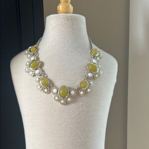 Chic Olive and White Necklace